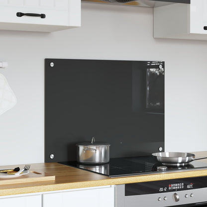 Schienale Cucina Grigio Scuro 70X50X0,6 Cm Vetro Temperato