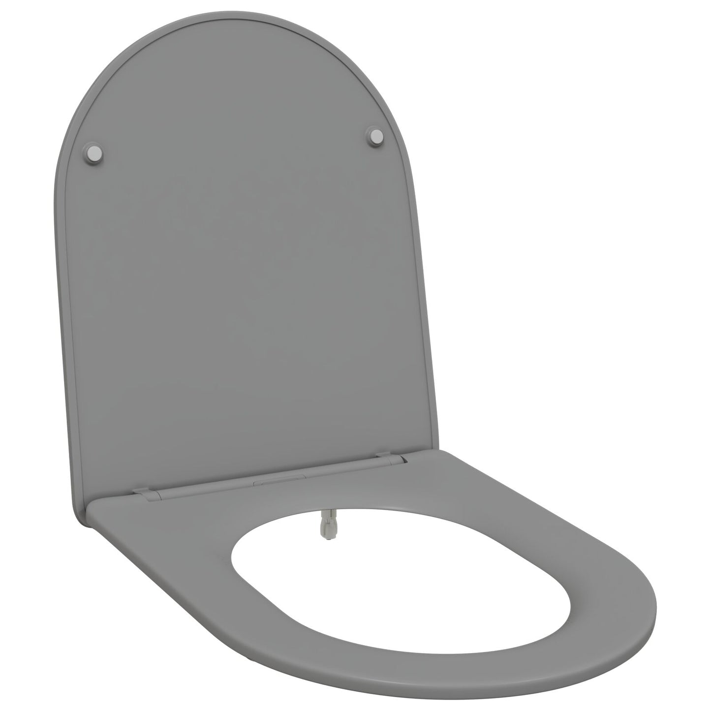 Sedile Wc A Sgancio Rapido  Con Chiusura Morbida In Duroplast Grigio