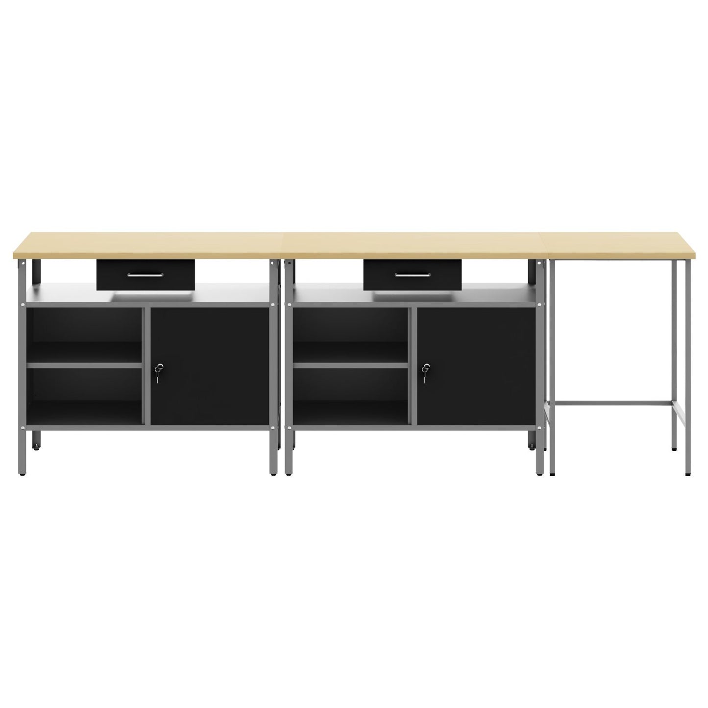 Set Di Panchine Da Lavoro In Acciaio Rosso Rosso