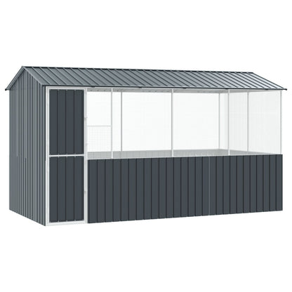 Gabbia Per Uccelli  Antracite 215X78X200 Cm Acciaio Zincato