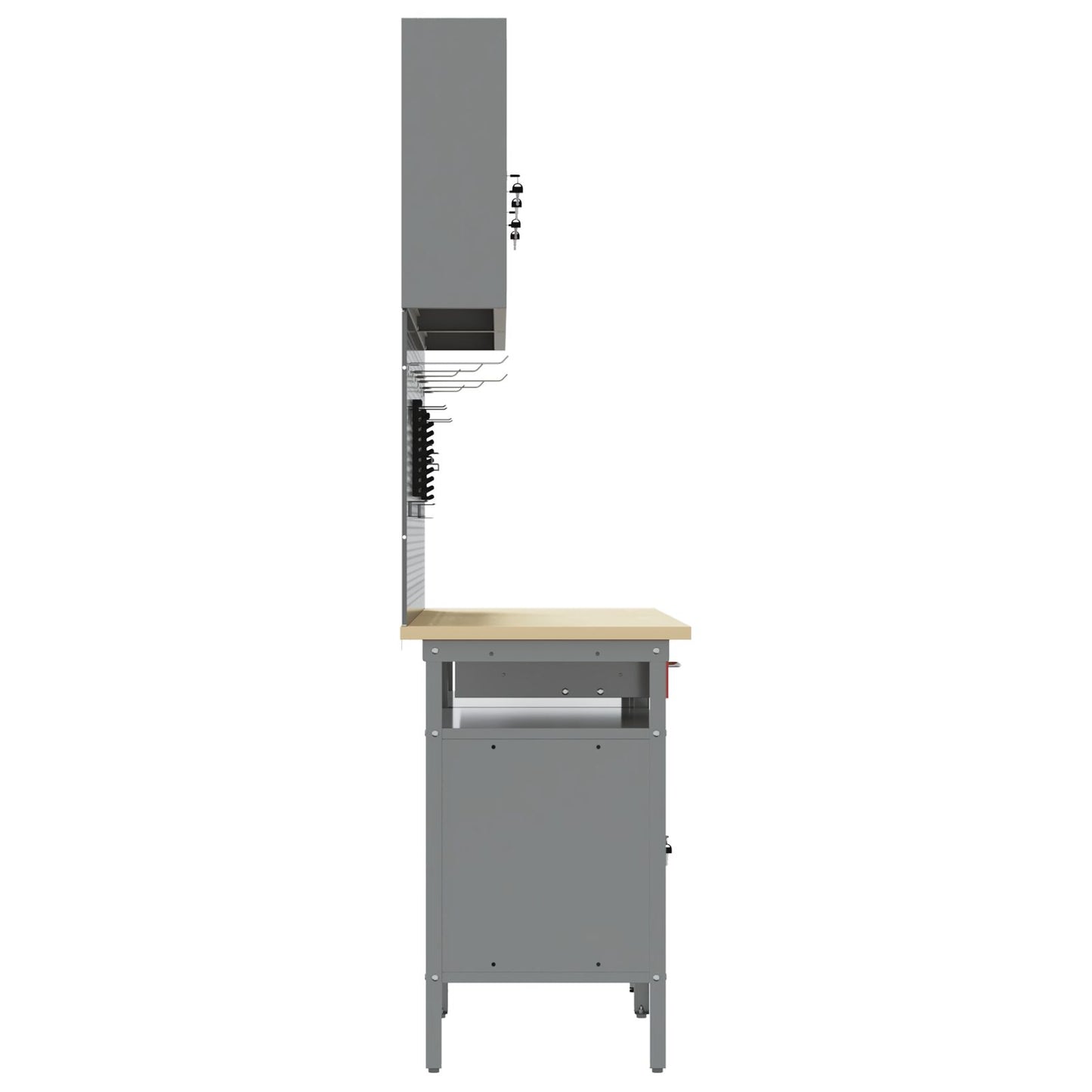 Set Di Banchi Da Lavoro Red Steel Da 8 Pezzi Di Rosso