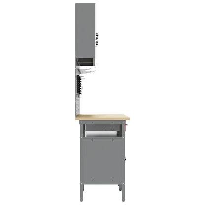 Set Di Banchi Da Lavoro Red Steel Da 8 Pezzi Di Rosso
