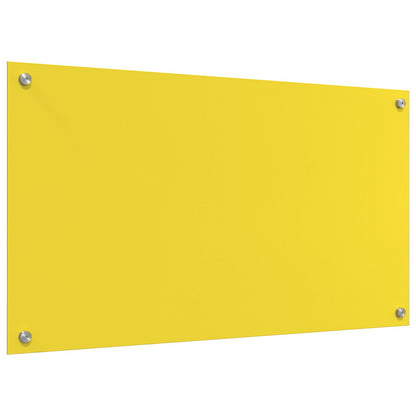 Schienale Da Cucina Giallo 90X50X0,6 Cm In Vetro Temperato Di