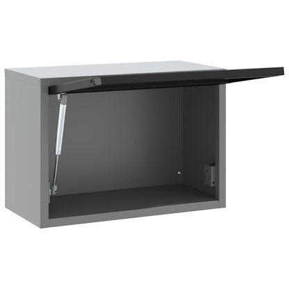 Mobiletto Da Parete  Con Porta A Sollevamento A Gas, Nero 50X25X35 Cm