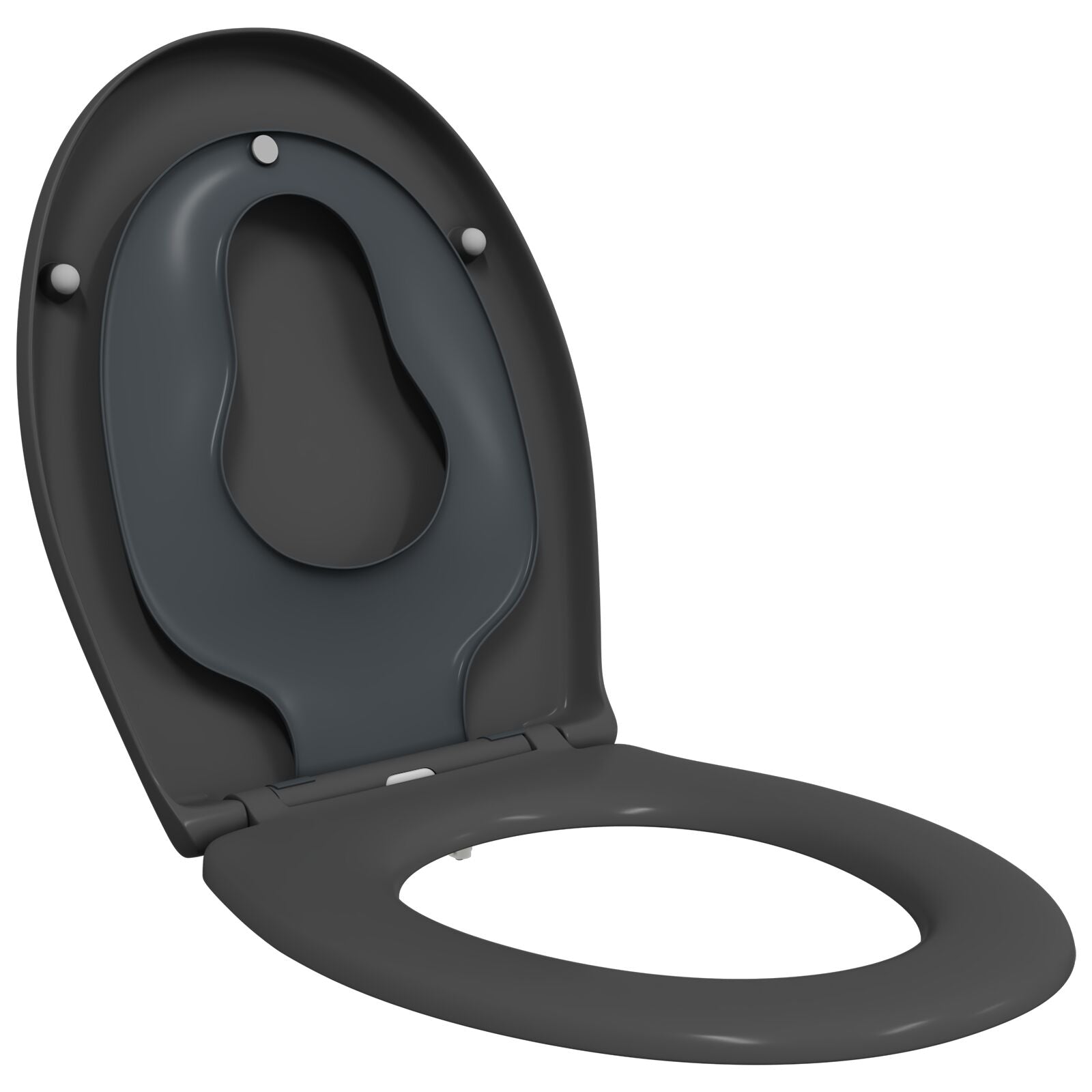 Sedile Per Toilette Familiare Con Sedile Per Bambini Sgancio Rapido In Duroplast