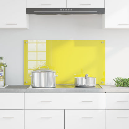 Schienale Da Cucina Giallo 90X50X0,6 Cm In Vetro Temperato Di