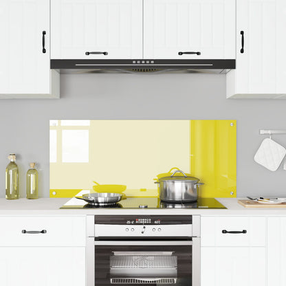 Schienale Cucina Giallo 120X50X0,6 Cm In Vetro Temperato