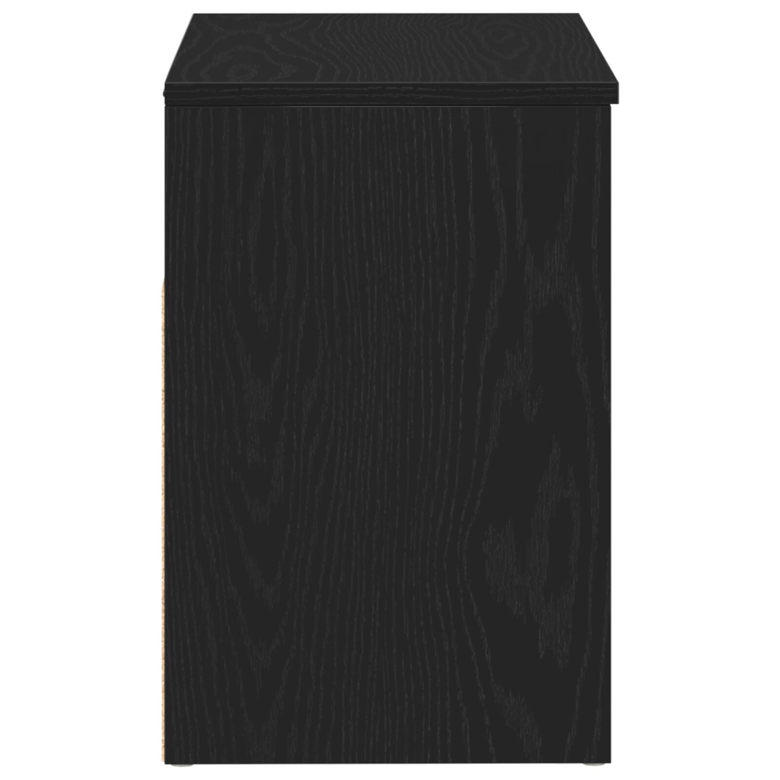 Panca Hall  In Nero Rovere 60X30X45 Cm In Legno Ingegnerizzato