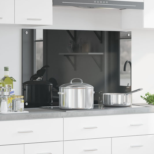 Schienale Da Cucina  Grigio Scuro 100X60X0,6 Cm In Vetro Temperato
