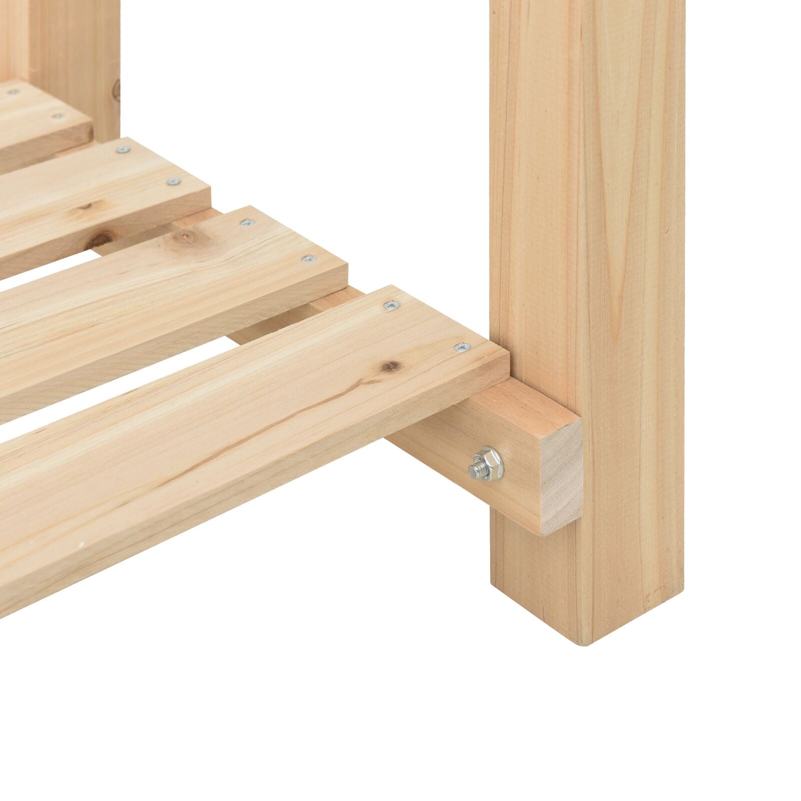 Vaso Da Giardino  Con Ripiano 45X45X76 Cm In Legno Massello Di Abete