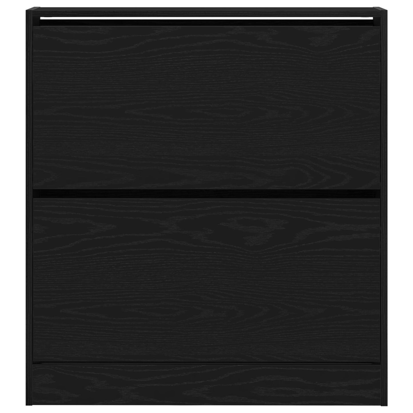 Scarpiera  Con Cassetto Flip In Rovere Nero 80X21X87,5 Cm