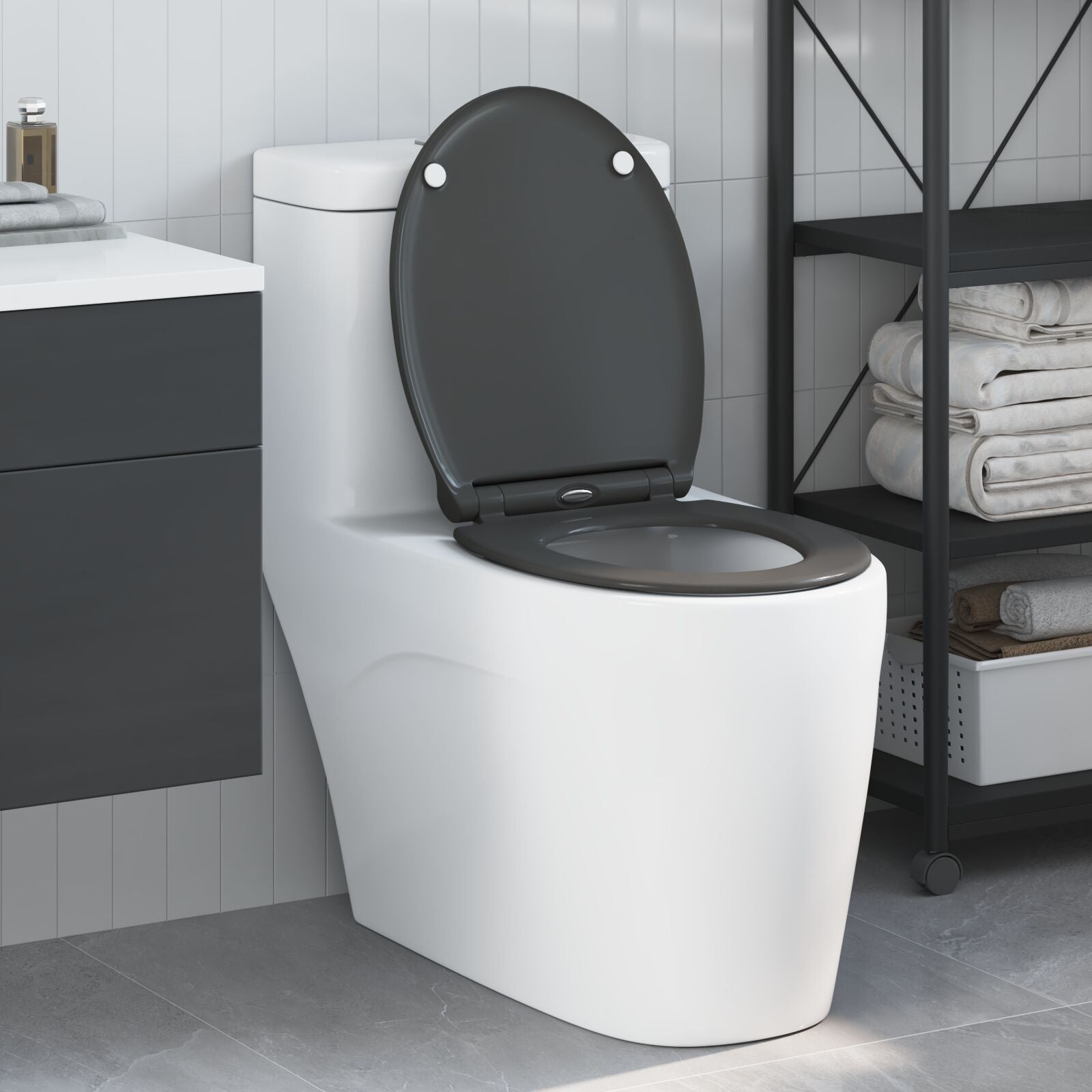 Toilette A Rilascio Rapido  Con Chiusura Morbida In Duroplast