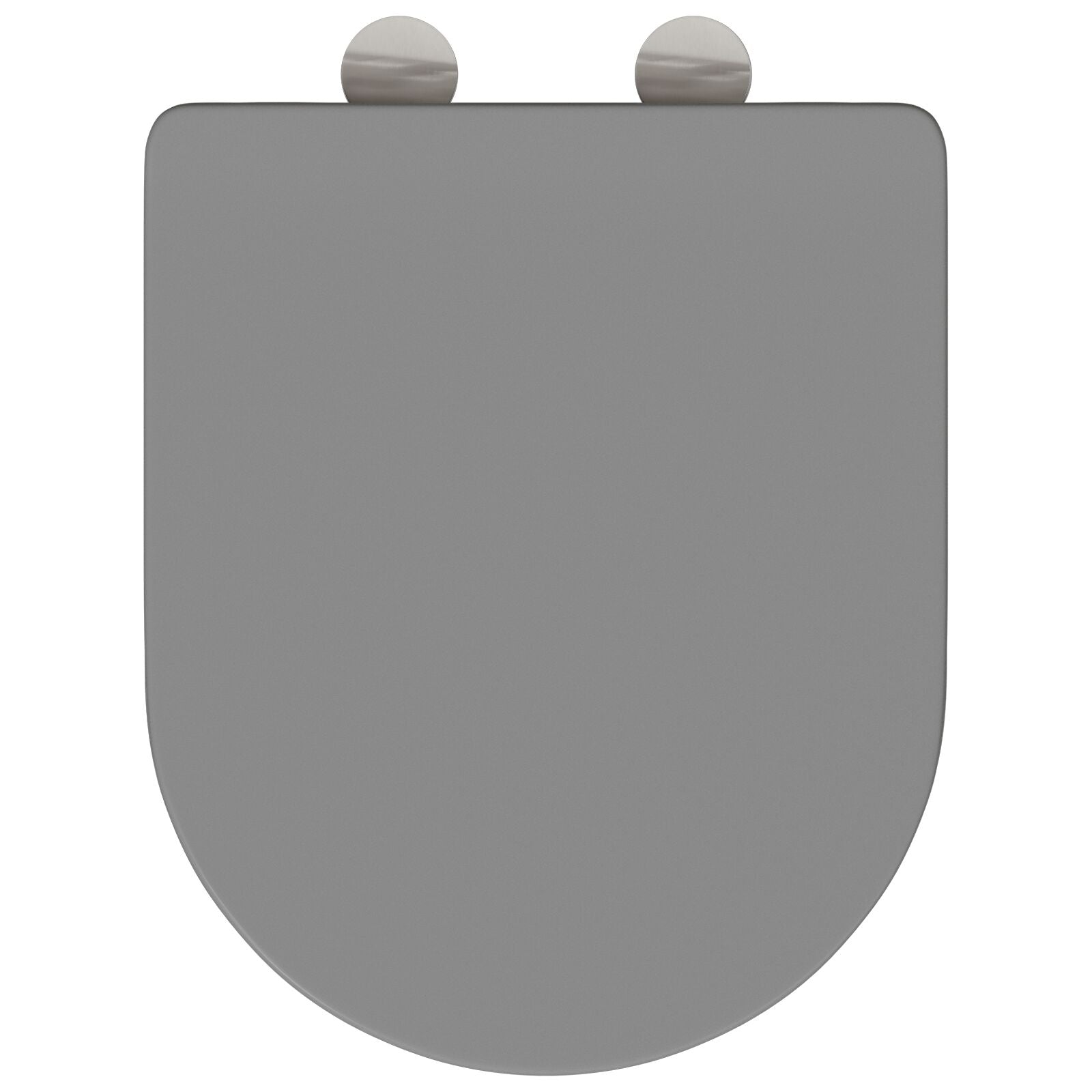 Sedile Wc A Sgancio Rapido  Con Chiusura Morbida In Duroplast Grigio