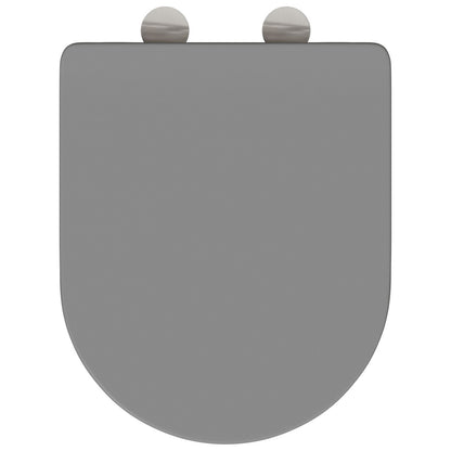 Sedile Wc A Sgancio Rapido  Con Chiusura Morbida In Duroplast Grigio