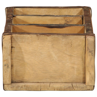 Set Di Vassoi  4 Pezzi 30X14X9 Cm In Legno Massiccio Recuperato