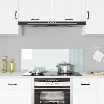 Schienale Cucina Bianco 110X40X0,6 Cm Vetro Temperato