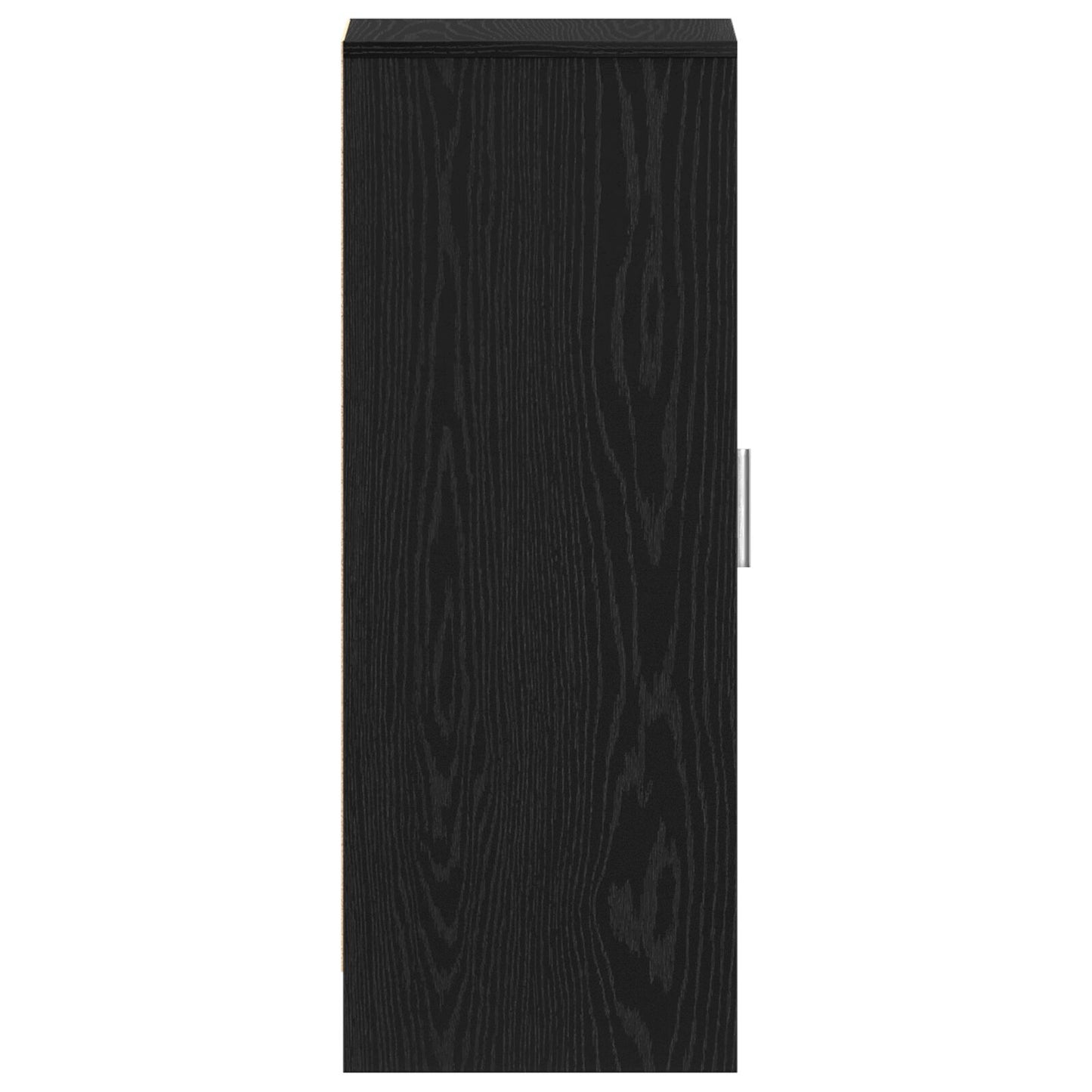Armadio Per Scarpe  Nero Rovere 32X35X92 Cm In Legno Ingegnerizzato