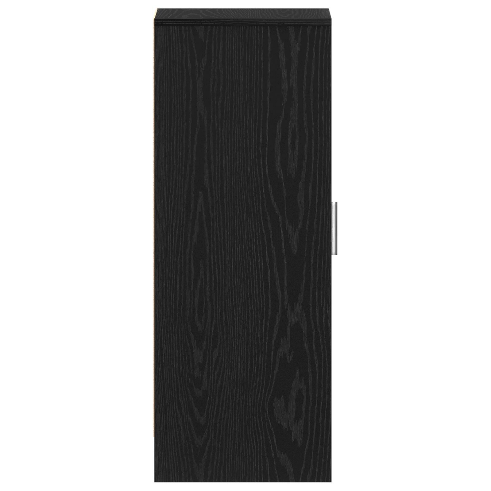 Armadio Per Scarpe  Nero Rovere 32X35X92 Cm In Legno Ingegnerizzato