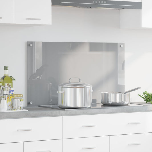 Cucina Backsplash Grigio Chiaro 90X50X0.6 Cm Vetro Temperato