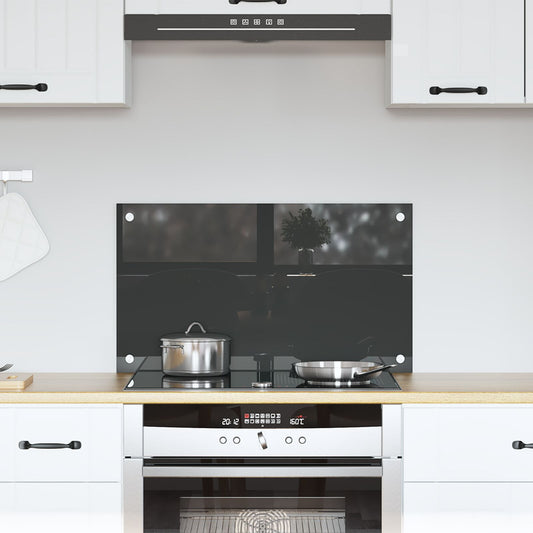 Schienale Cucina Grigio Scuro 70X40X0,6 Cm In Vetro Temperato Di