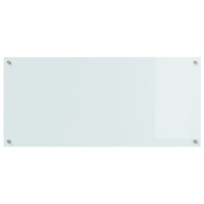 Schienale Cucina Bianco 110X50X0,6 Cm In Vetro Temperato -