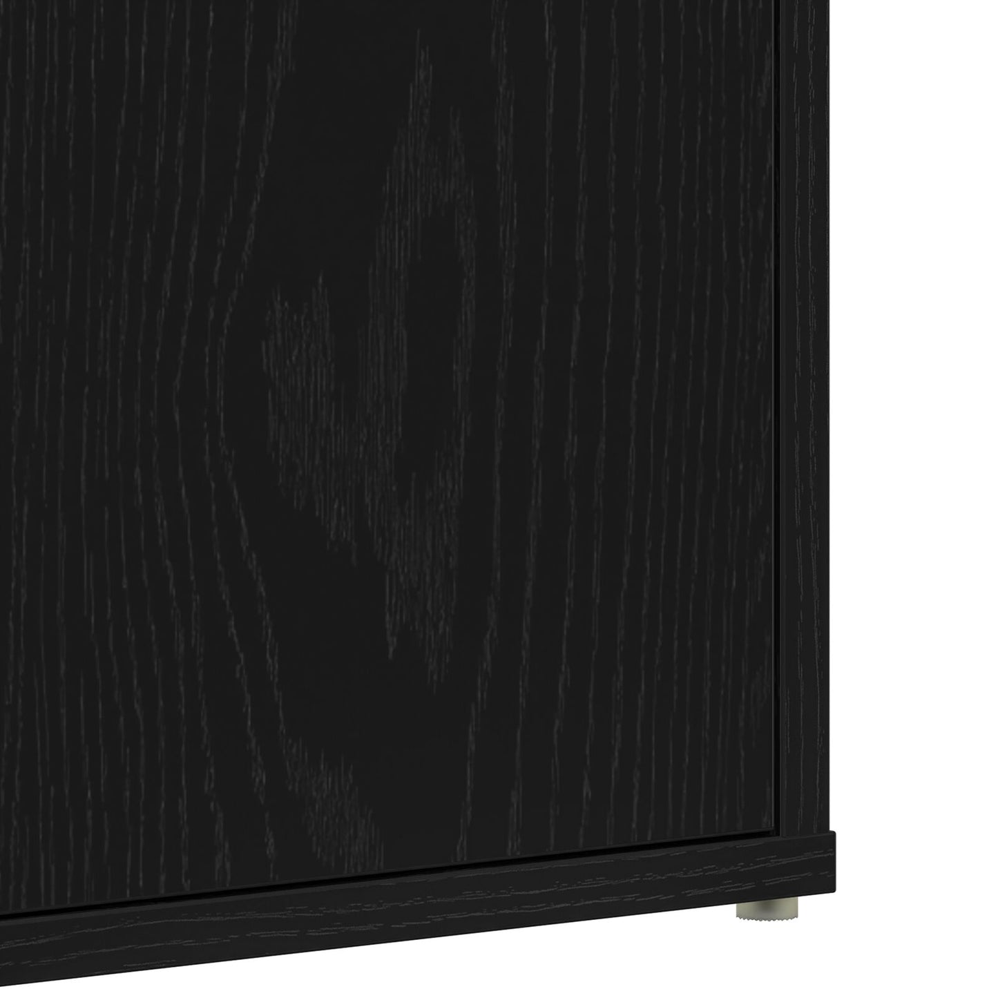 Armadio Per Scarpe  Nero Rovere 60X35X70 Cm In Legno Ingegnerizzato