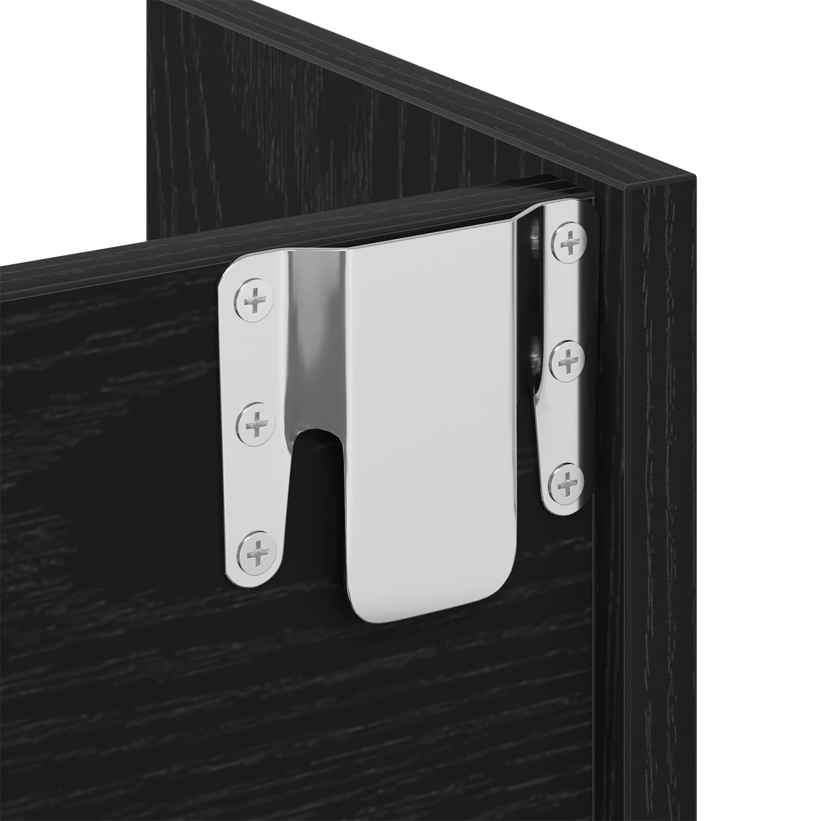 Armadio Per Scarpe  Nero Rovere 80X18X90 Cm In Legno Ingegnerizzato