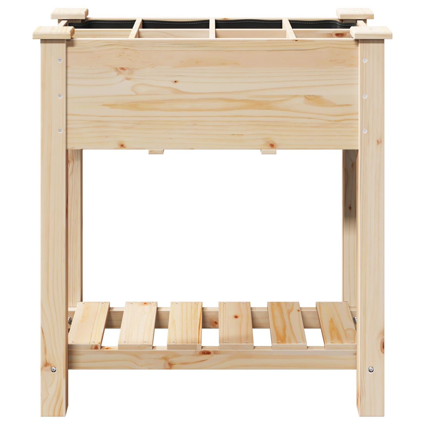 Fioriera Per Giardino Con Griglie 71X37X76 Cm In Legno Massello Di Pino