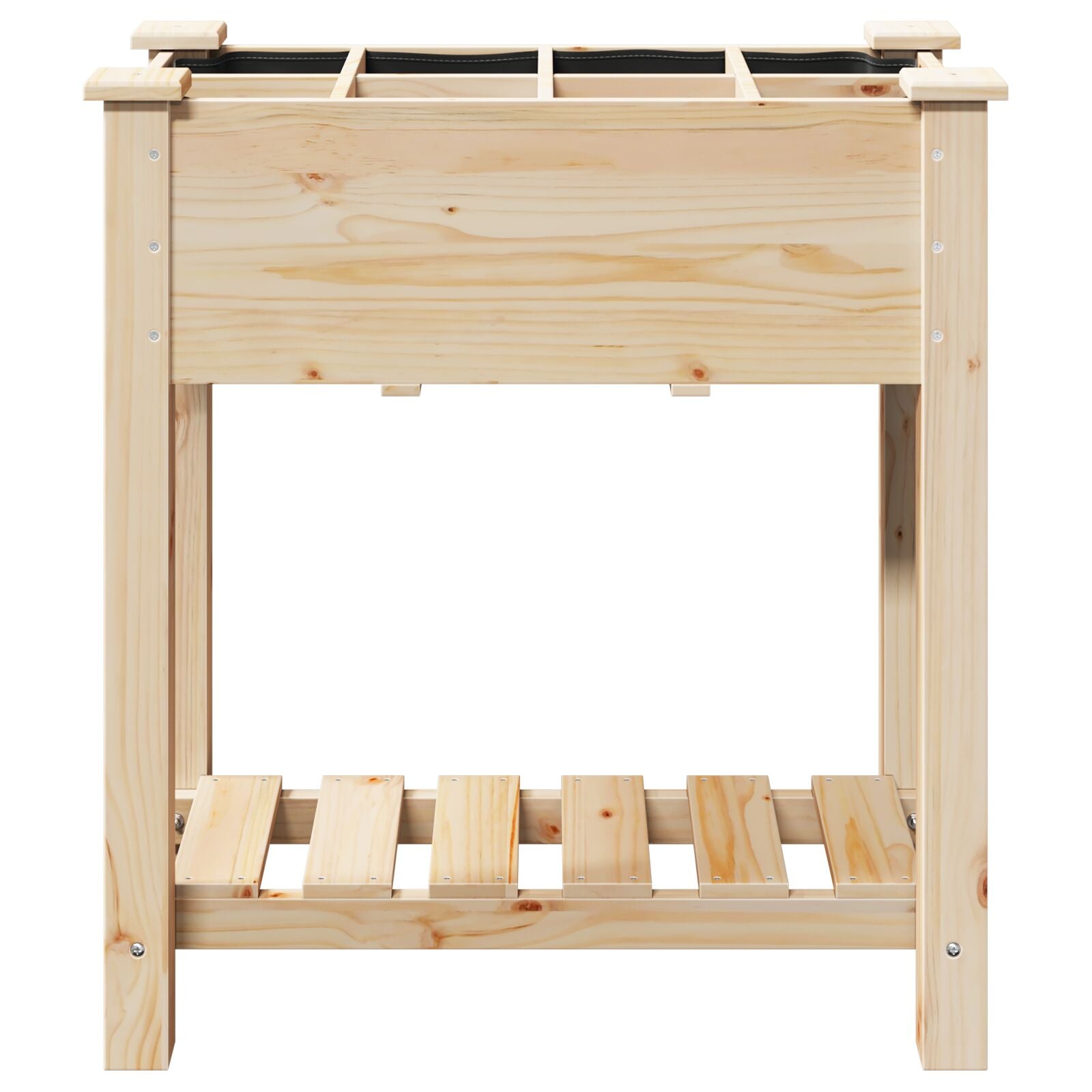 Fioriera Per Giardino Con Griglie 71X37X76 Cm In Legno Massello Di Pino