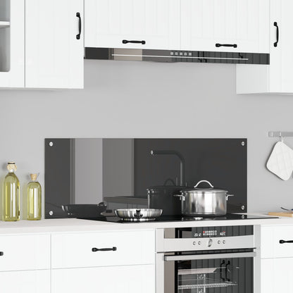 Schienale Cucina Grigio Scuro 120X40X0,6 Cm In Vetro Temperato -