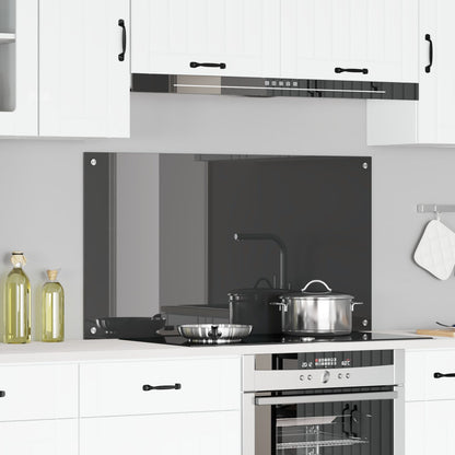 Schienale Da Cucina  Grigio Scuro 110X60X0,6 Cm In Vetro Temperato