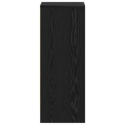 Mobile Per Scarpe  Nero Rovere 60X35X92 Cm In Legno Ingegnerizzato