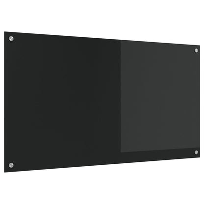 Schienale Cucina  Nero 110X60X0,6 Cm In Vetro Temperato