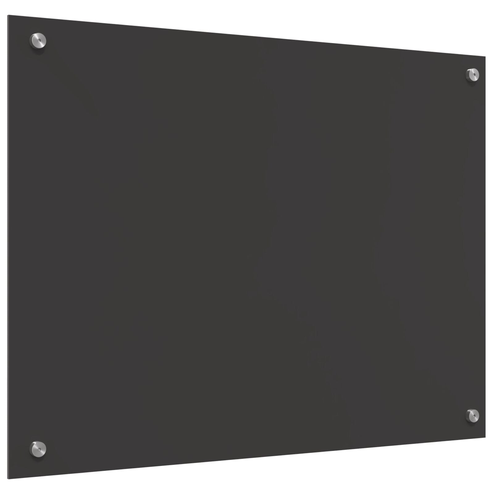 Schienale Cucina In Grigio Scuro - 80X60X0.6 Cm Vetro Temperato