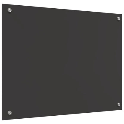 Schienale Cucina In Grigio Scuro - 80X60X0.6 Cm Vetro Temperato