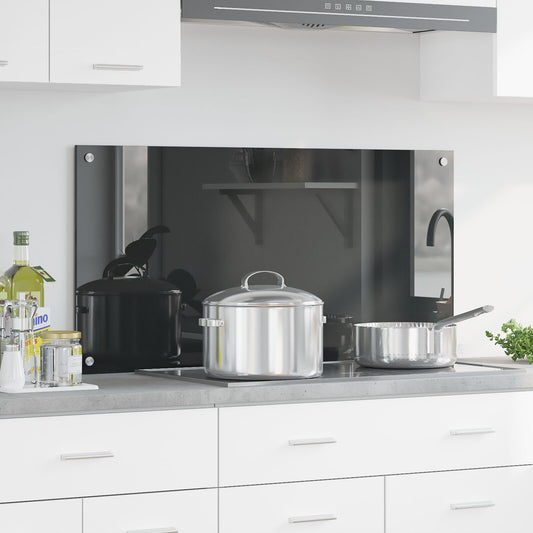 Schienale Cucina Grigio Scuro 100X50X0,6 Cm Vetro Temperato
