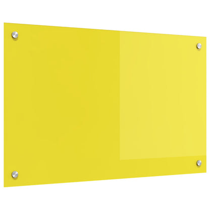 Schienale Cucina  Giallo 80X50X0,6 Cm Vetro Temperato