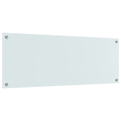 Schienale Cucina Bianco 110X40X0,6 Cm Vetro Temperato