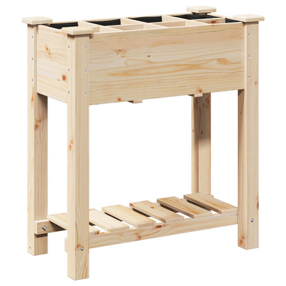 Fioriera Per Giardino Con Griglie 71X37X76 Cm In Legno Massello Di Pino