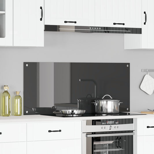Schienale Da Cucina Grigio Scuro 120X50X0,6 Cm In Vetro Temperato -