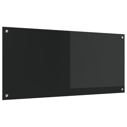 Paraforno Per Cucina  Nero 110X50X0,6 Cm In Vetro Temperato
