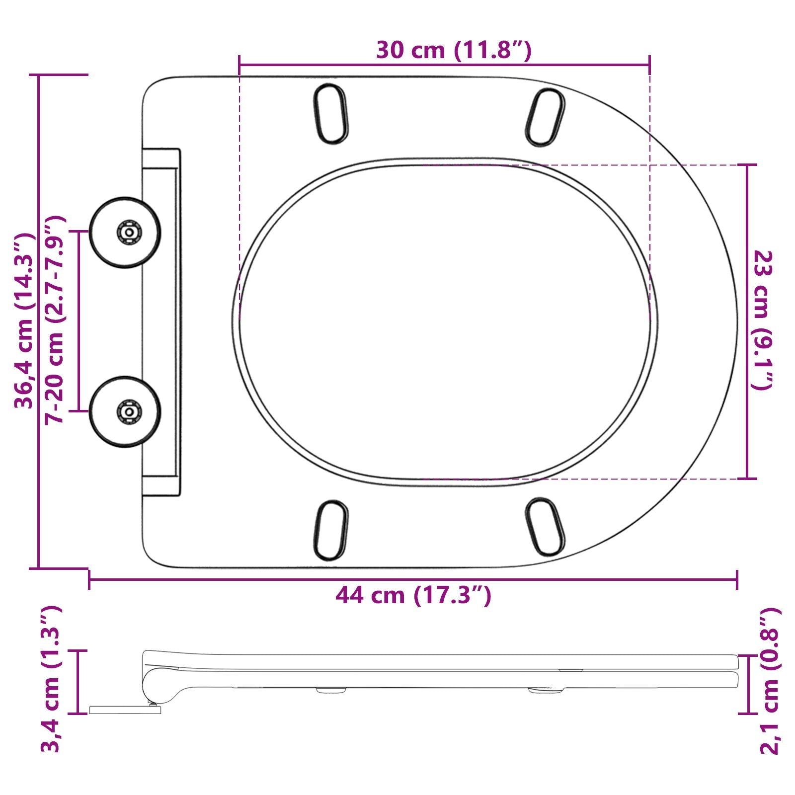 Sedile Per Toilette Con Chiusura Rapida E Soft Close In Duroplast Bianco