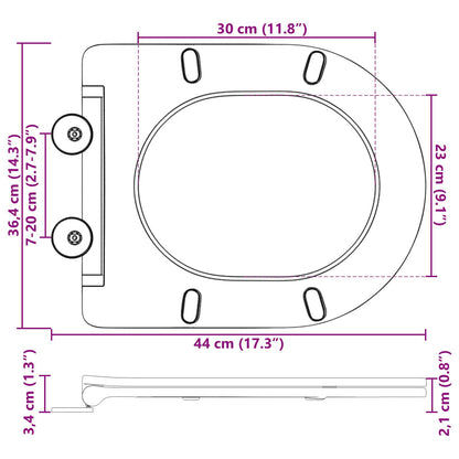 Sedile Per Toilette Con Chiusura Rapida E Soft Close In Duroplast Bianco