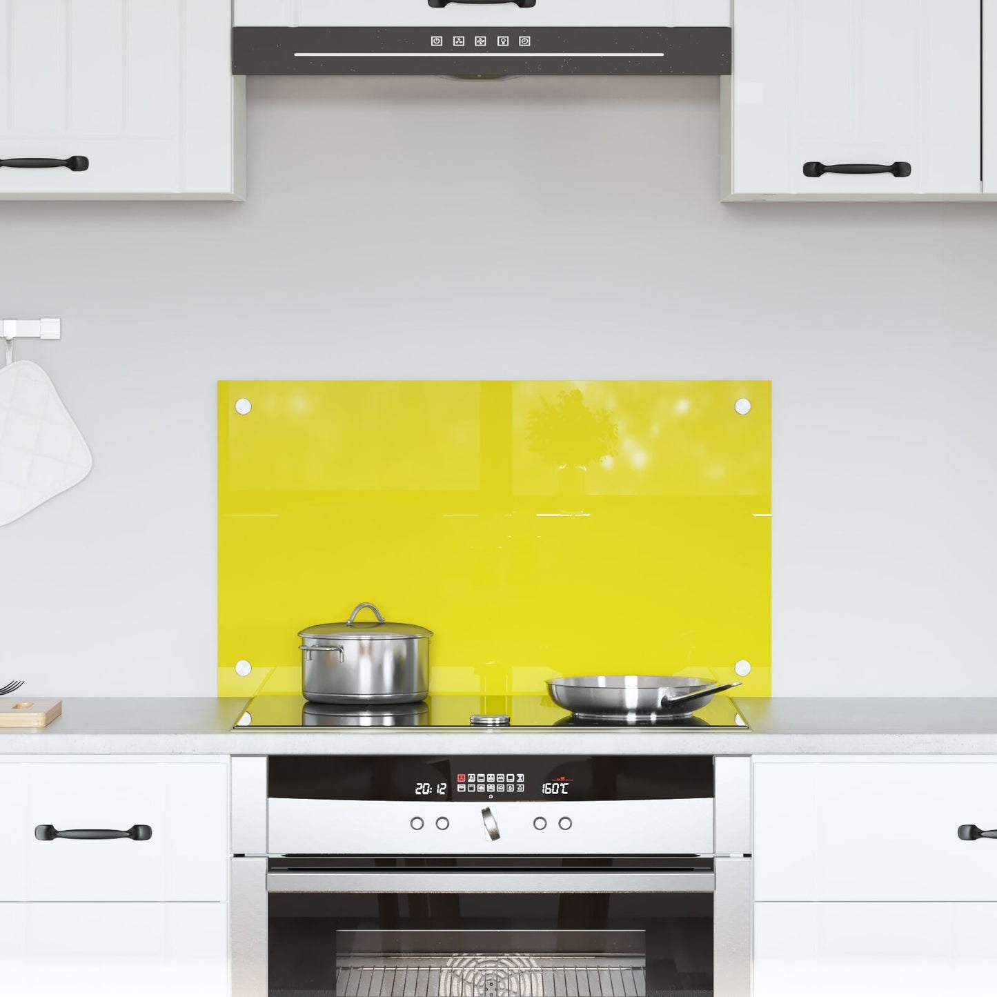Schienale Cucina Giallo 70X40X0,6 Cm Vetro Temperato