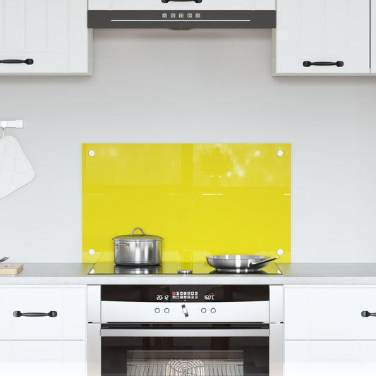 Schienale Cucina Giallo 70X40X0,6 Cm Vetro Temperato