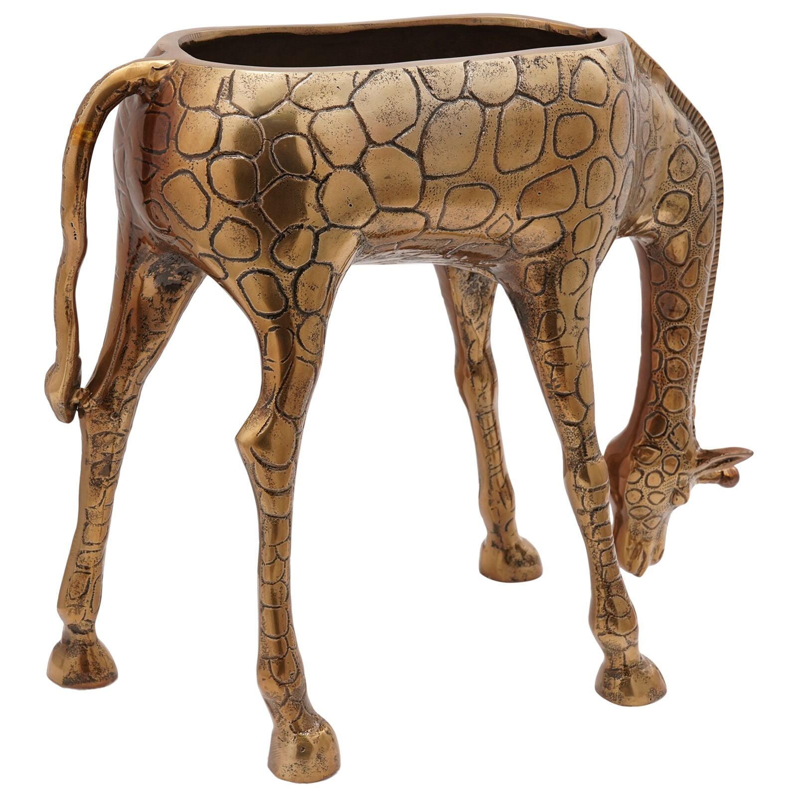 Secchiello Per Ghiaccio A Forma Di Giraffa In Ottone 49X22X39 Cm In Alluminio