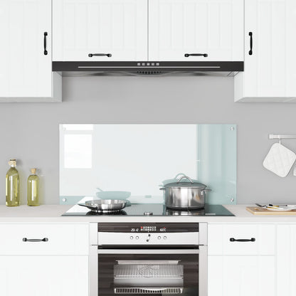 Schienale Cucina Bianco 110X50X0,6 Cm In Vetro Temperato -
