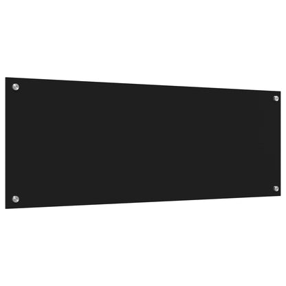 Schienale Da Cucina  Nero 110X40X0,6 Cm In Vetro Temperato