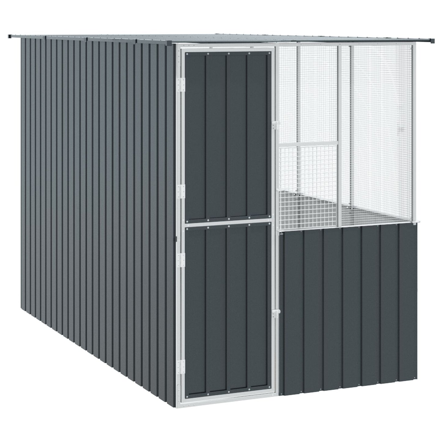 Gabbia Per Uccelli Antracite 215X78X200 Cm Acciaio Galvanizzato