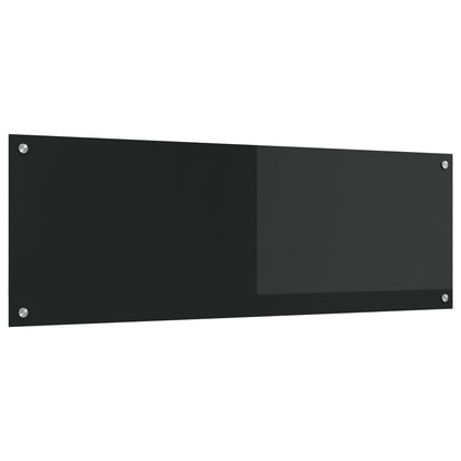 Piano Cucina  Nero 120X40X0,6 Cm In Vetro Temperato